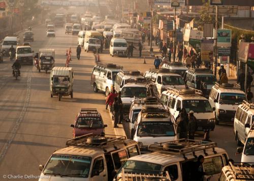 Busy street of Kathmandu